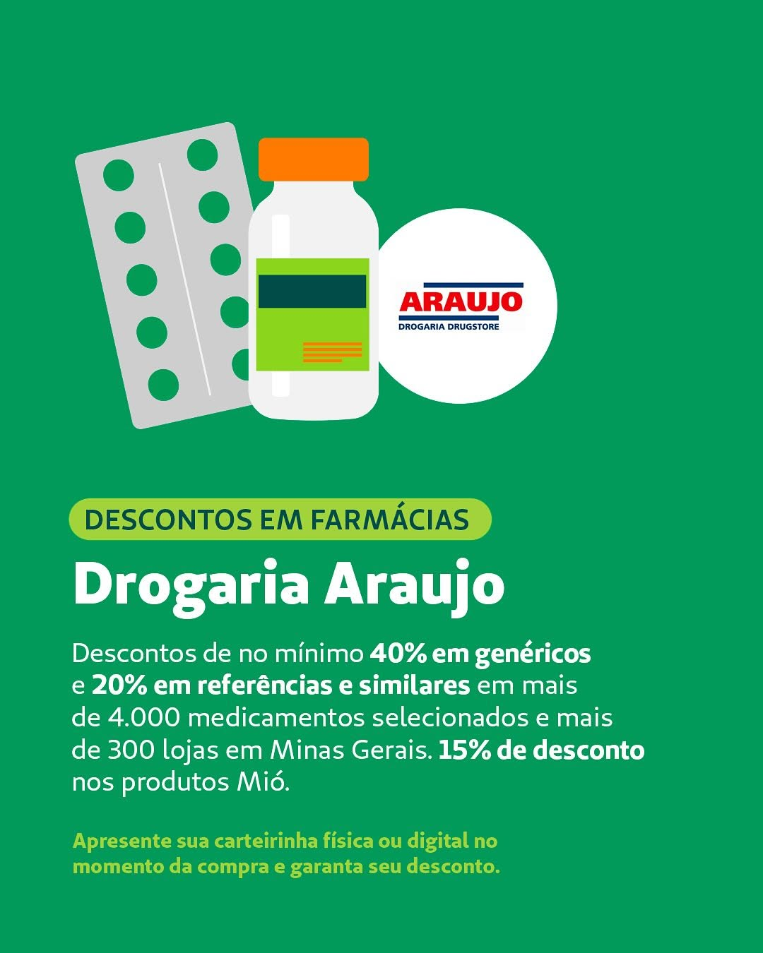 Descontos na Drogaria Araujo
